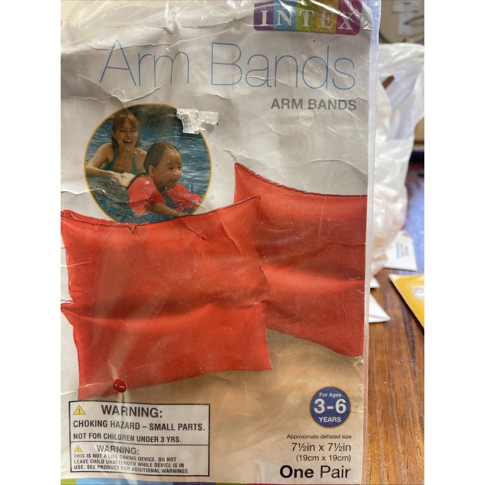 NEW‎ SEALED Intex Children's Swim Aid Medium Orange Arm Bands Ages 3-6